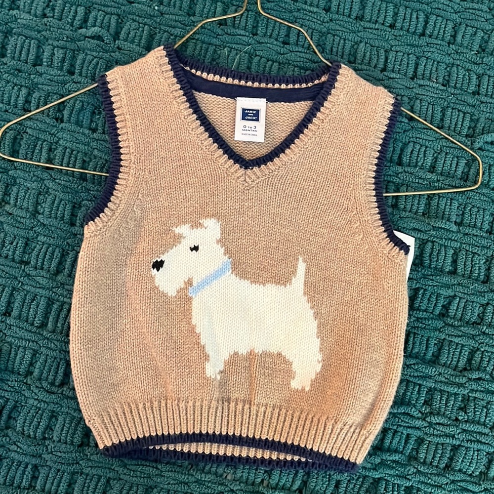 Janie and Jack Dog Sweater Vest